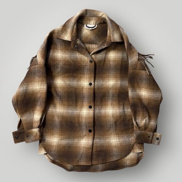 Steve Madden Other - Steve Madden Fringe With Benefits Coat Cozy Casual Oversized Jacket sz M